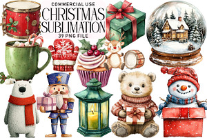 Watercolor Christmas Design Sublimat, an Illustration by Daily.Designs