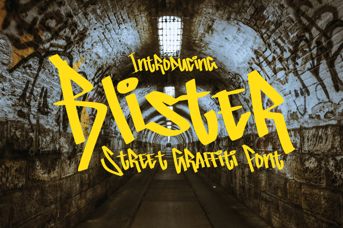 Blister - Graffiti Font, a Handwritten Font by tebaltipislab (Photo 1 of 8)