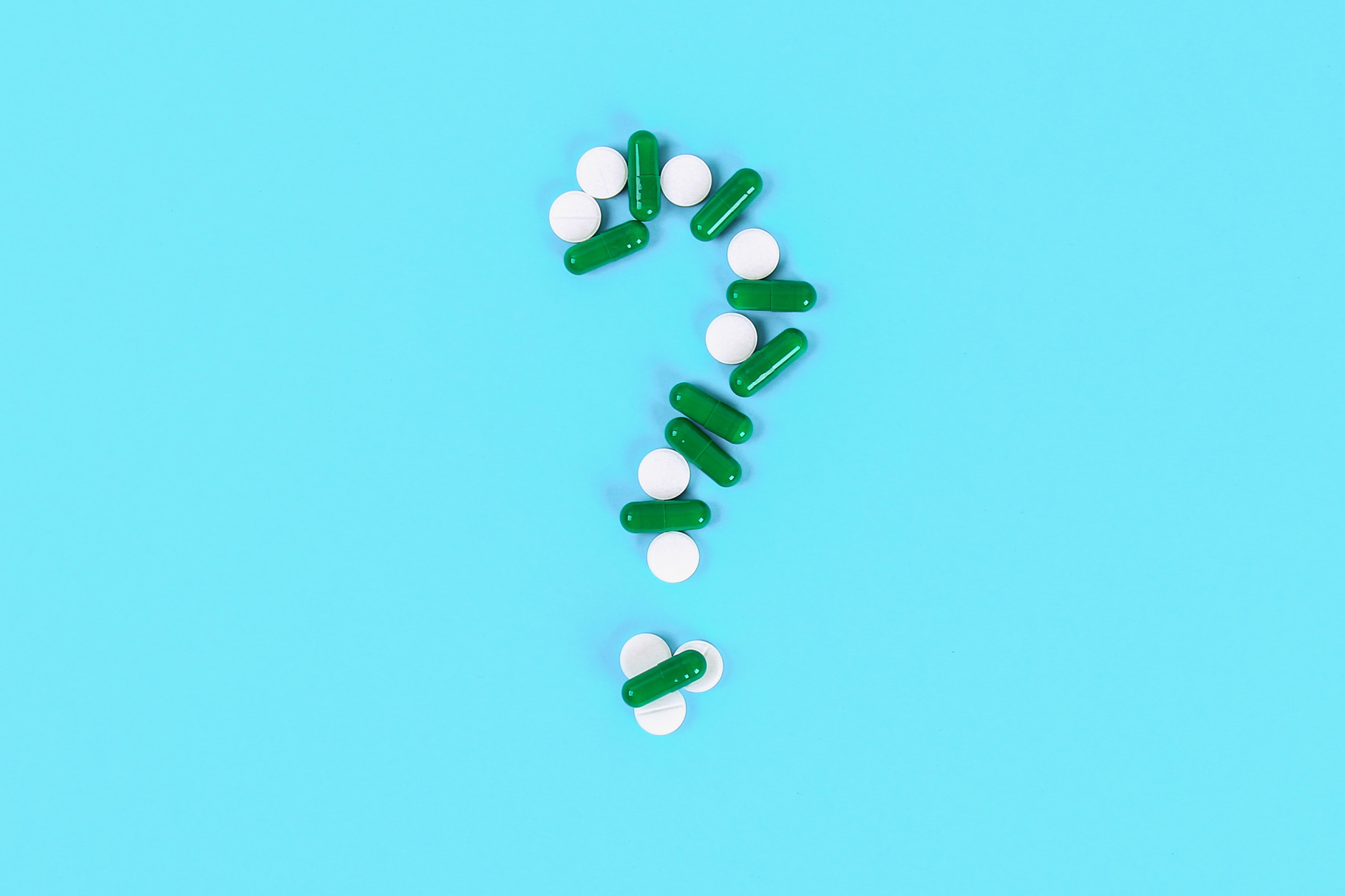 Question mark from white tablets on | Health & Medical Stock Photos ...