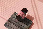Amber Glass Cosmetic Bottle Mockups, a Cups & Container Mockup by pmvch (Thumbnail 14 of 26)