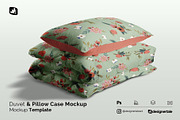 Duvet & Pillow Case Mockup, a Product Mockup by Designertale (Thumbnail 1 of 11)