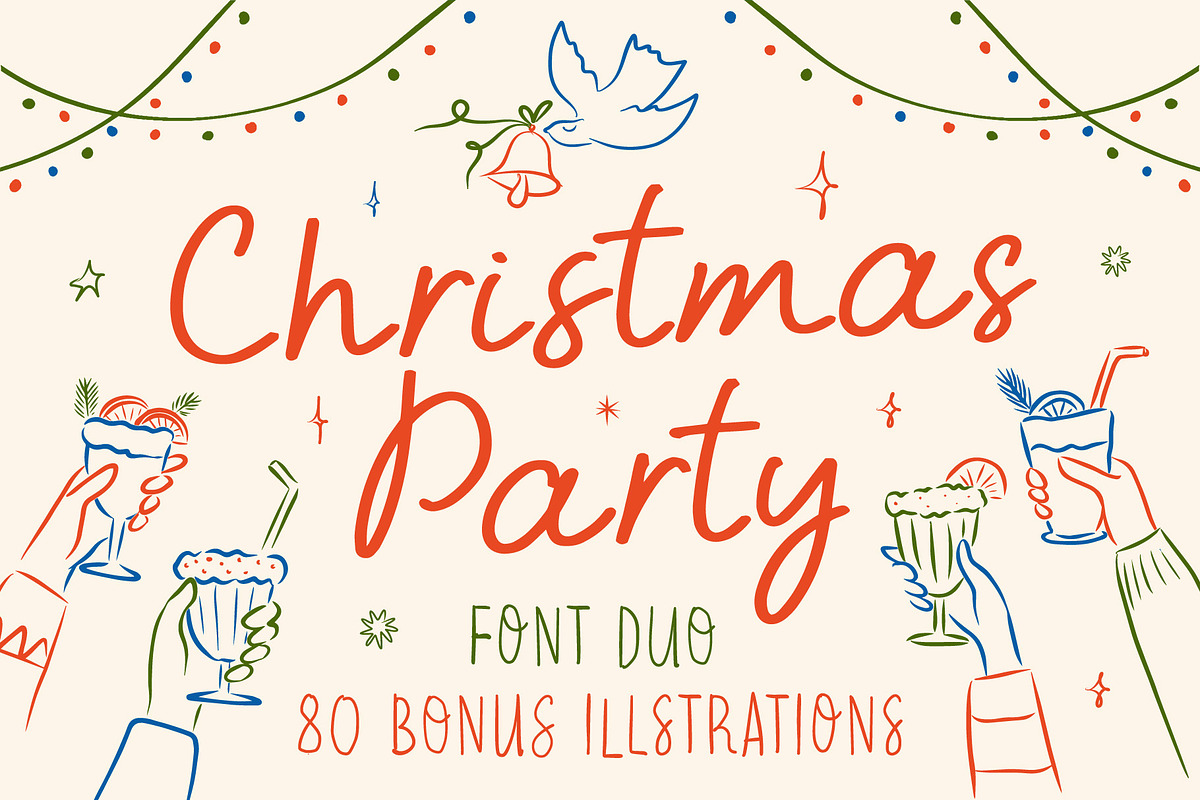Whimsical Font Duo, Christmas Icons, a Script Font by Ayya Studio (Photo 1 of 13)