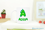 Dino green Font. Color cute dinosaur, a Font by KundolaArt (Thumbnail 5 of 12)