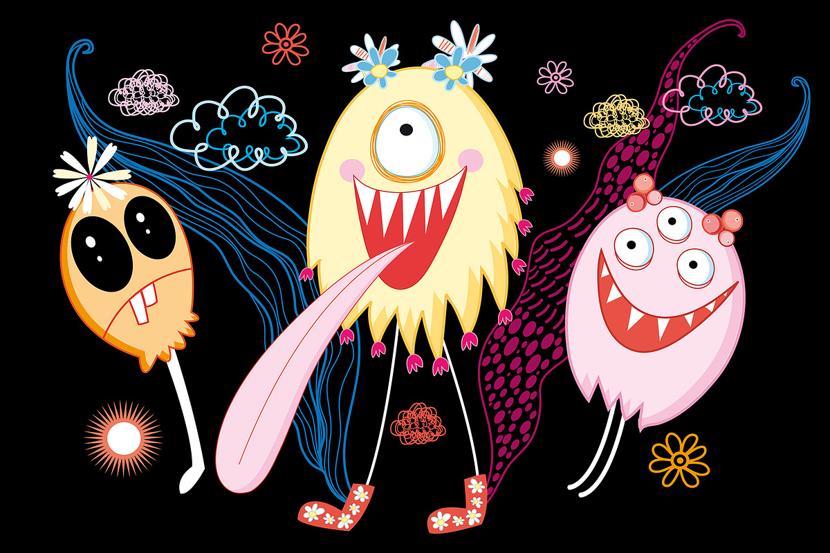 Funny colorful monsters, a Pattern Graphic by Tanor (Photo 15 of 16)