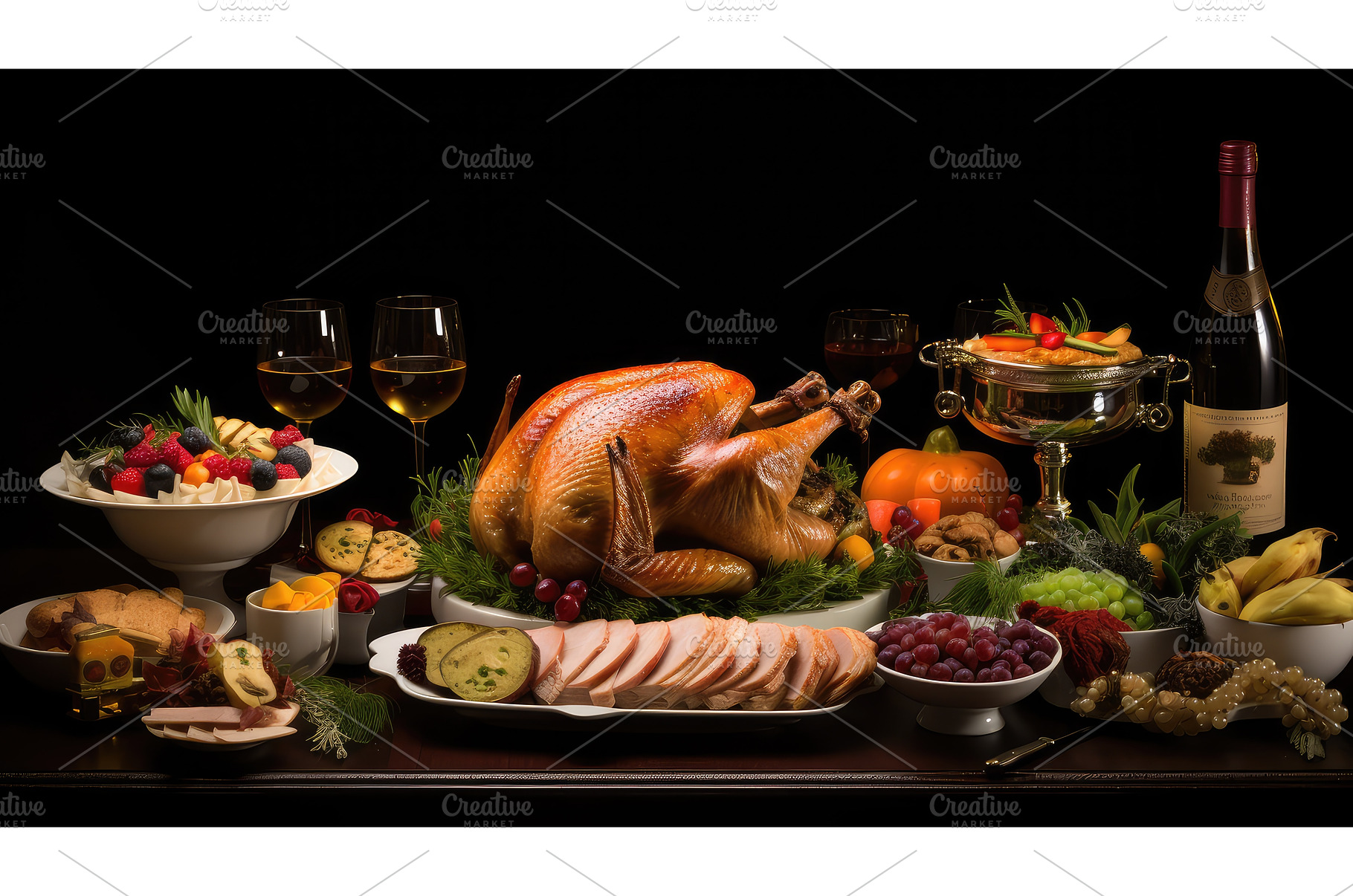 potatoes holiday menu ai generated, a Holiday Photo by pikepicture