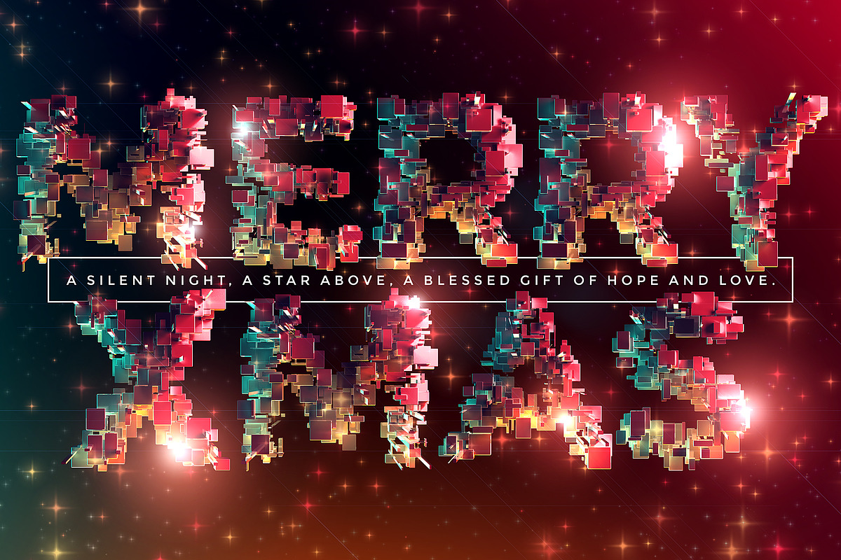 Merry Xmas – Fantastic 3D Type, an Object Graphic by INSgraphizm (Photo 1 of 8)