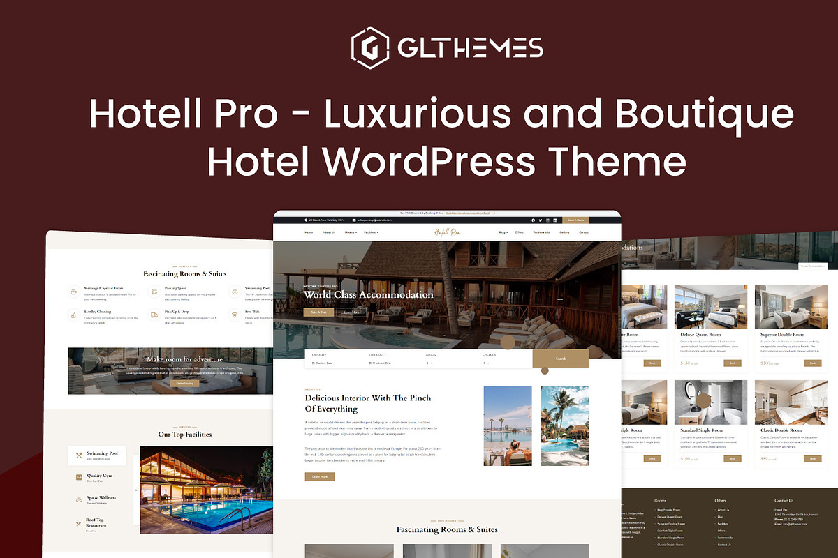 Hotell Pro - Hotel WordPress Theme, a WordPress Template by glthemes (Photo 1 of 4)