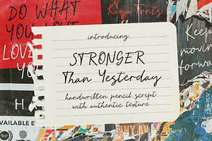 Handwritten Pencil Script Font