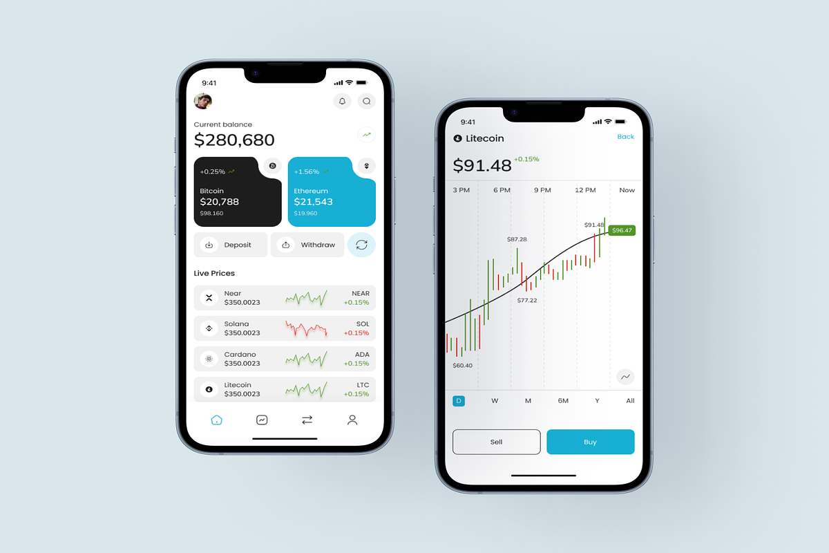 Blockfolio+ - Crypto Wallet Premium, an UI Kit Template by Creative  Perspective