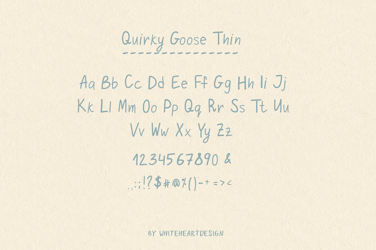 Quirky Goose Quirky Font Duo, a Handwritten Font by whiteheartdesign (Photo 5 of 11)