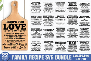 Family Recipe SVG Bundle, Recipe SVG, an Illustration by Designer302