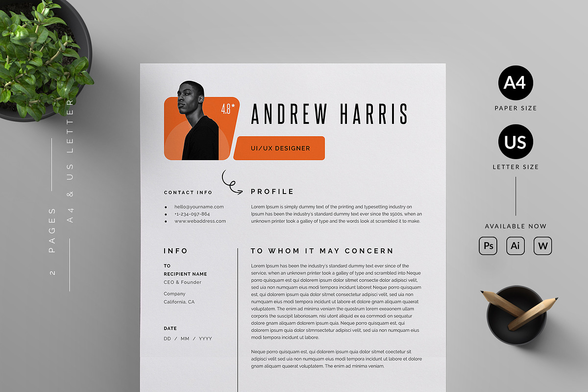 Resume/CV Bundle, a Resume Template by Reuix Studio (Photo 9 of 21)