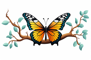 Artistic Clipart Butterfly Design