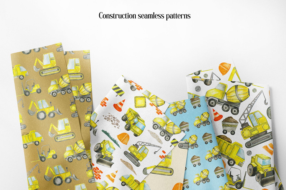 Watercolor Construction clipart, a Decorative Illustration by WatercolorColorDream (Photo 10 of 12)