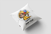 New Year Chibi Art Sticker Set 9, an Illustration by vectstudio (Thumbnail 3 of 3)