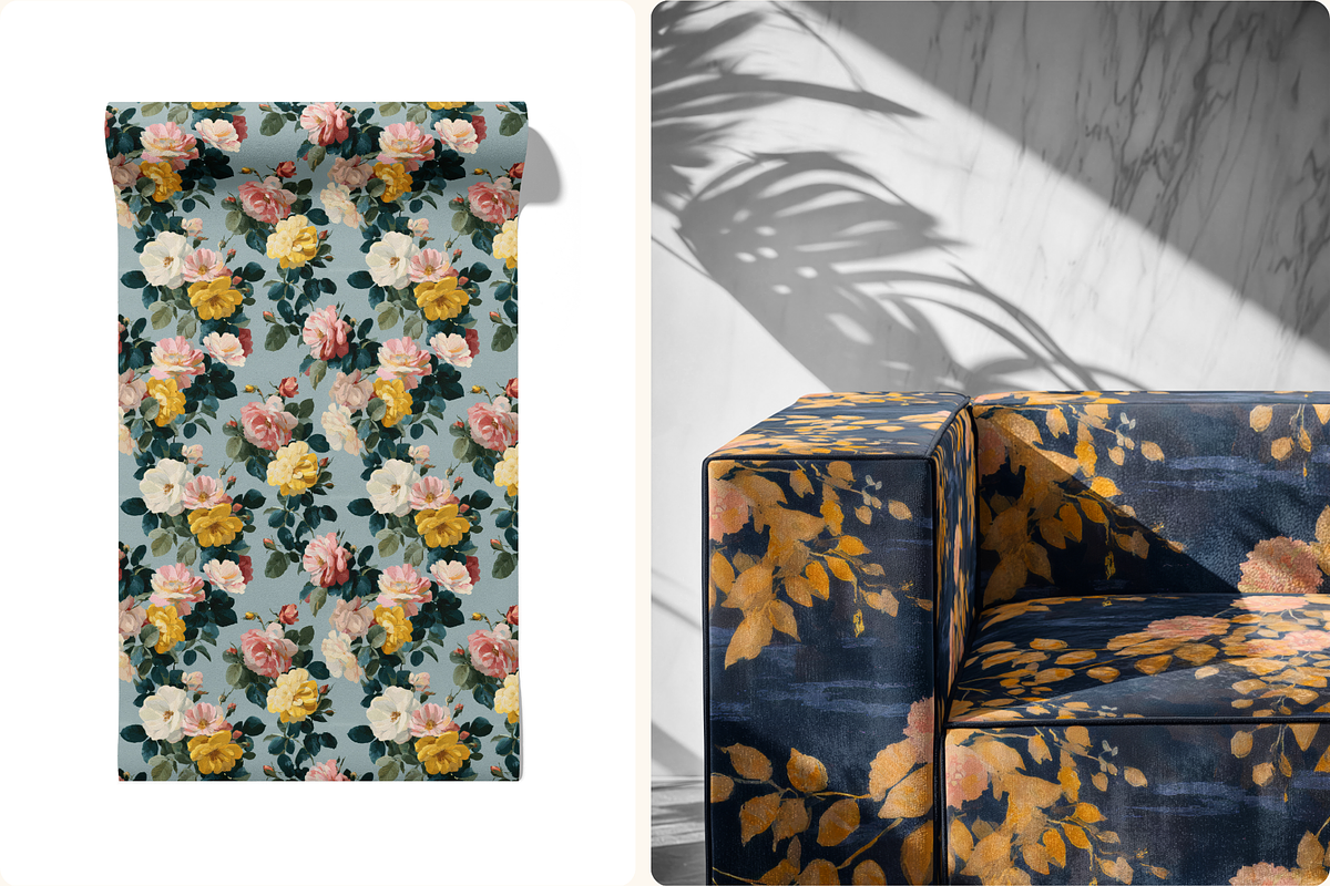 Vintage Floral Seamless Patterns, a Pattern Graphic by Ninterints (Photo 19 of 20)