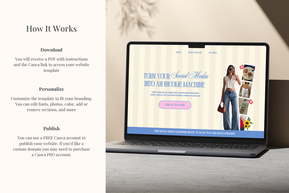 Stan Store Sales Page Canva Website, a Landing Page Template by GlamWebDesigns (Photo 9 of 9)