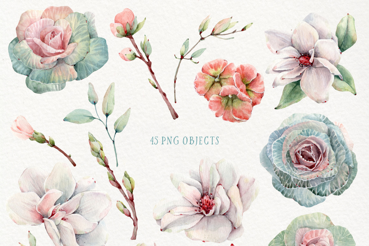 SPRING FRESH Watercolor set, a Food Illustration by Lemaris (Photo 3 of 8)
