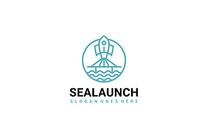 Rocket & Ocean Startup Logo