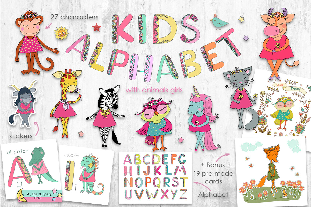 Kids alphabet, an Object Graphic by Maya Ivart (Photo 1 of 10)