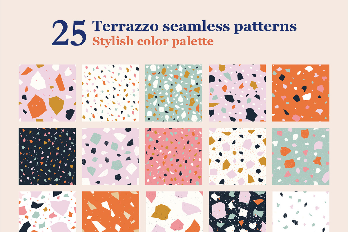 100 Terrazzo seamless pattern Bundle, a Pattern Graphic by museberry (Photo 13 of 23)