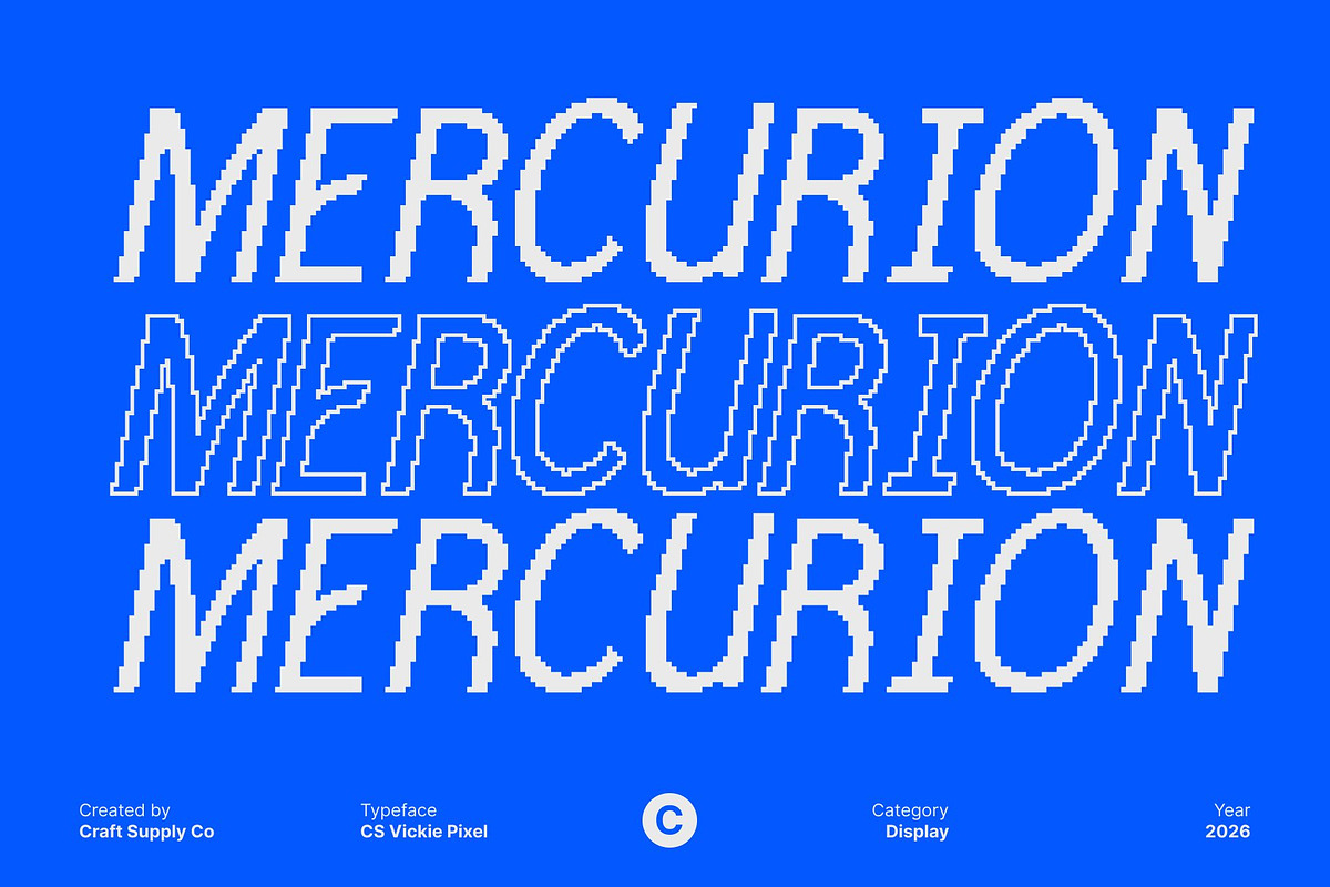 CS Vickie Pixel, a Sans Serif Font by Craft Supply Co. (Photo 5 of 8)