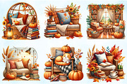 Fall Reading Nook Clipart Bundle, an Illustration by Craft Nest (Thumbnail 5 of 5)