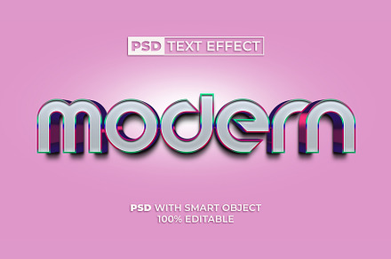 Modern Text Effect 3D Metal Style, a Layer Style Add-On by Mockmenot