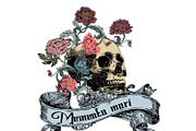 Scull and flowers, a Graphic by Designs by Helen Trupak (Thumbnail 1 of 3)