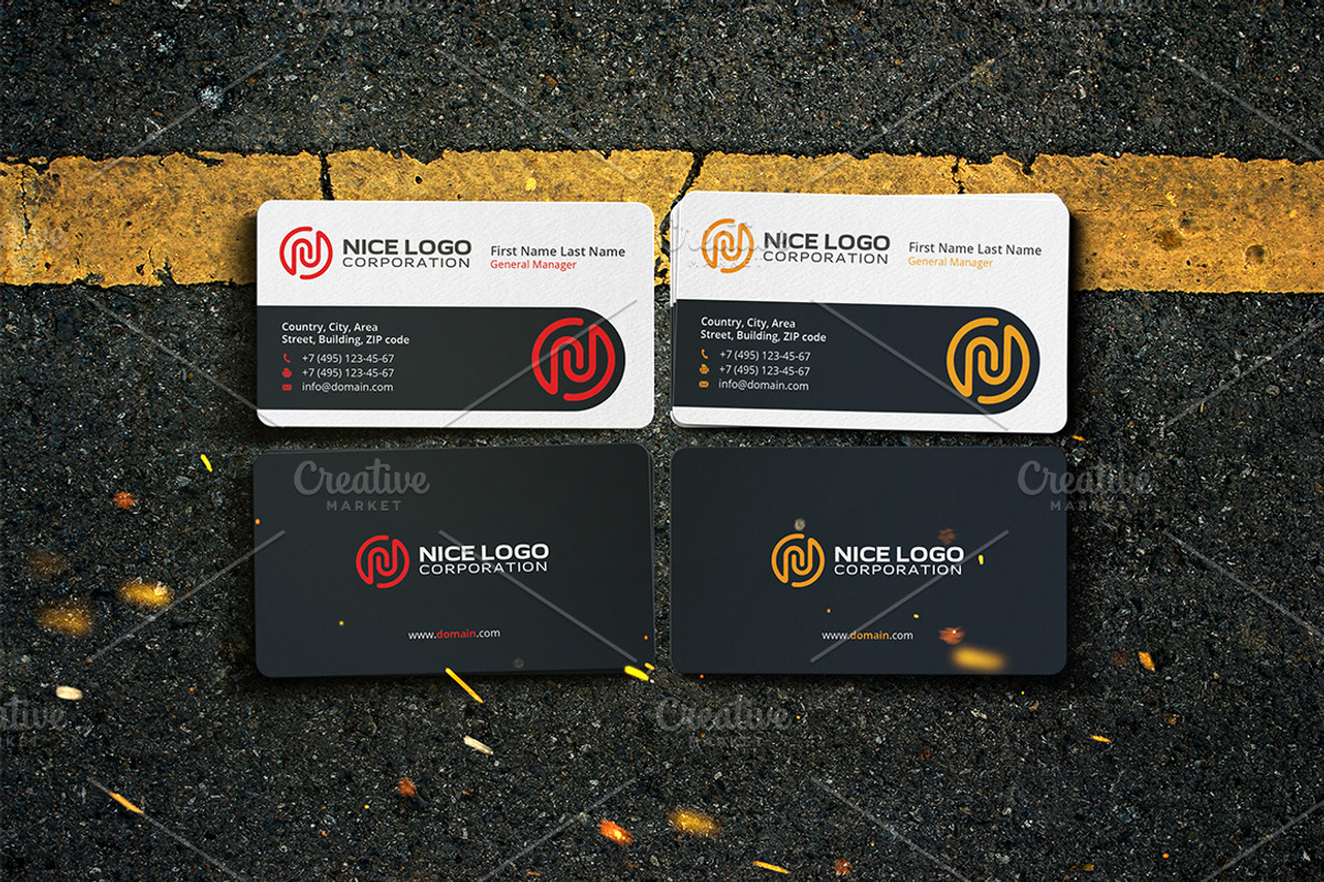 business card with the letter N, a Business Card Template by Indigo Graphic Shop (Photo 4 of 4)