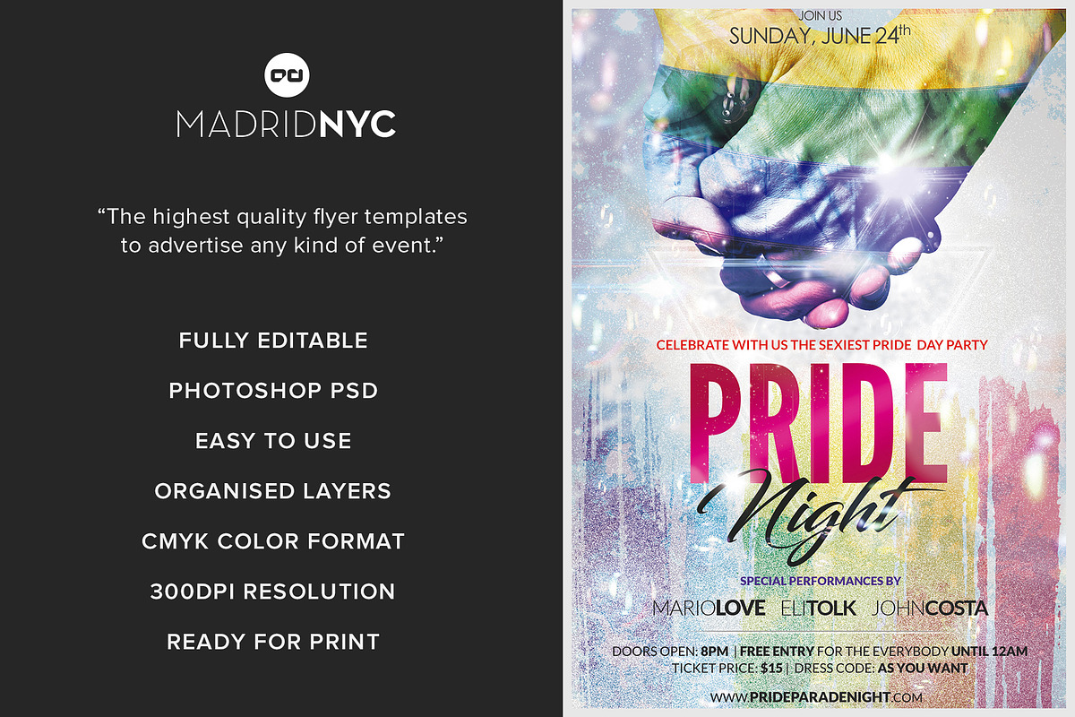 Gay Pride Flyer, a Flyer Template by MadridNYC (Photo 2 of 3)