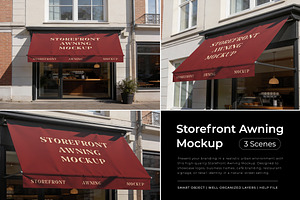 Storefront Awning Mockup, a Product Mockup by Pitchlook.Studio