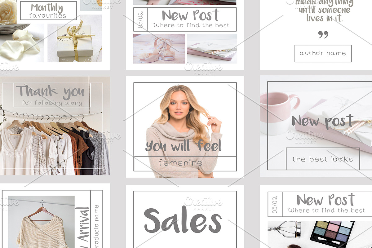 Fashion Instagram Templates, a Social Media Template by mpcprintables (Photo 1 of 3)
