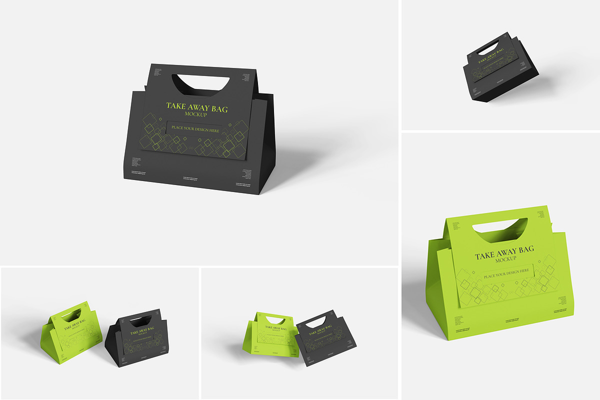 Take Away Bag Mockup, a Product Mockup by Indah (Photo 1 of 6)