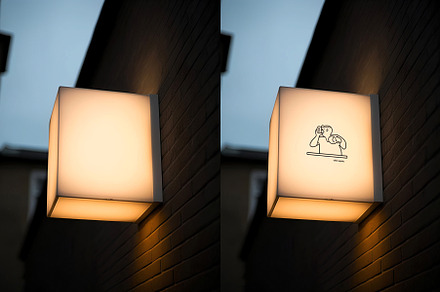 Light Box Store Sign Logo Mockup #1