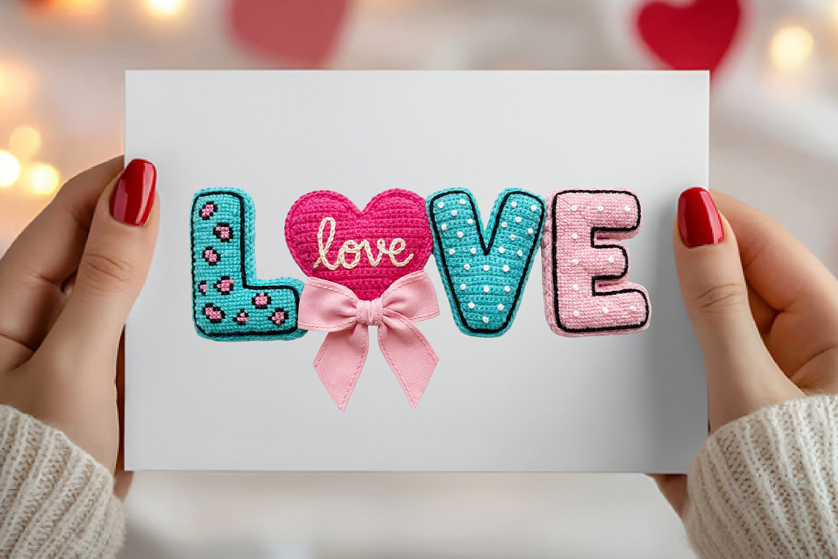 Yarn Crochet Love Valentines PNG, an Illustration by Canvas Craft (Photo 4 of 7)