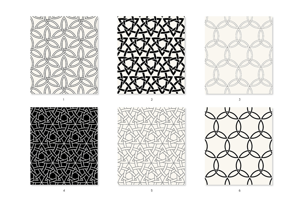 Interlacing Seamless Patterns, a Pattern Graphic by Curly_Pat (Photo 4 of 7)