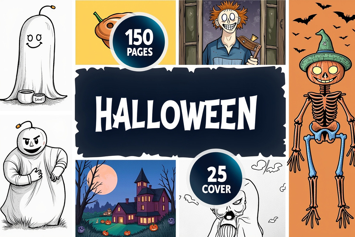 Spooky Halloween Clipart Set, an Illustration by BIPLOB EXPERT (Photo 1 of 26)
