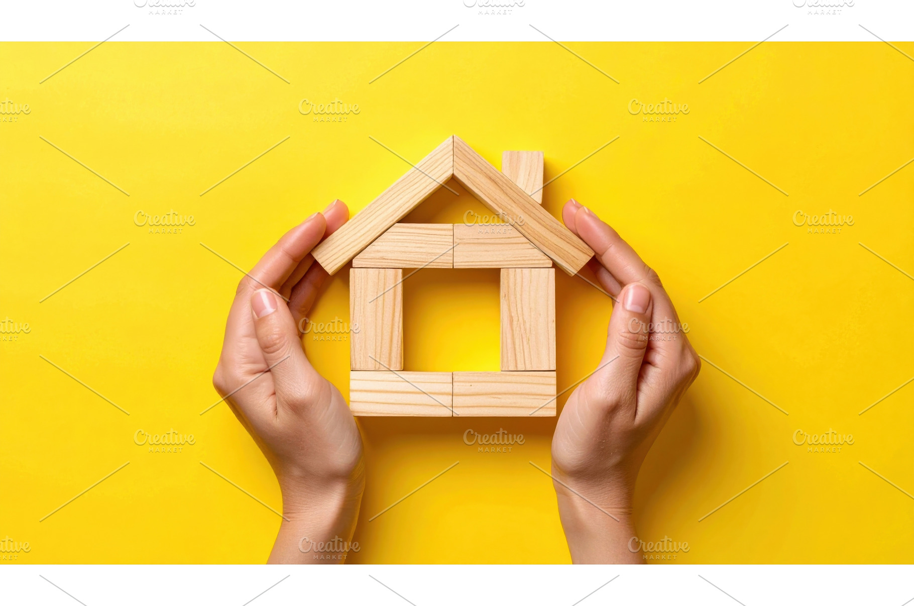 Hands framing a wooden house, an Architecture Photo by Igor Tichonow