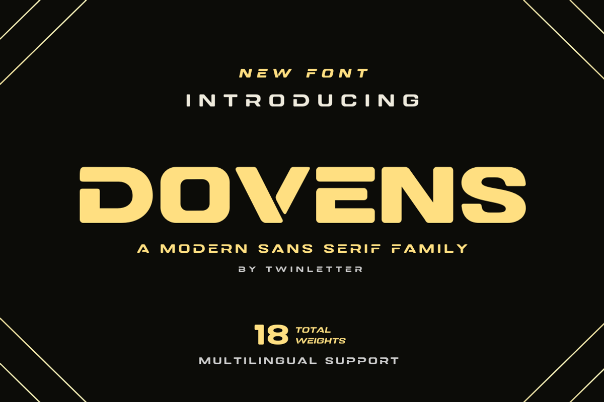 Dovens, a Sans Serif Font by twinstd (Photo 1 of 14)
