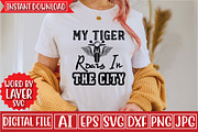 My Tiger Roars In The City Svg Cut, an Object Graphic by CrexoraLab (Thumbnail 1 of 3)
