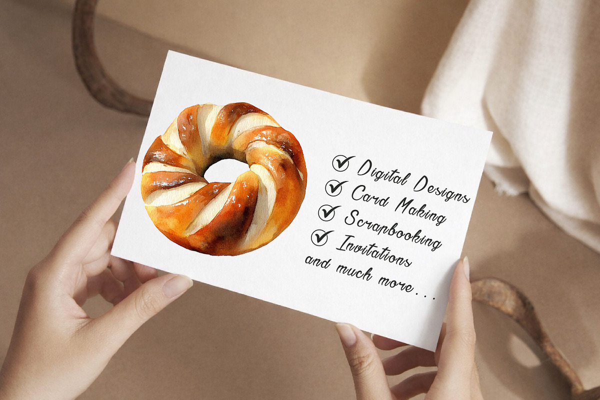 Watercolor Baker's Bread Clipart, an Illustration by Libby Wishes (Photo 3 of 7)