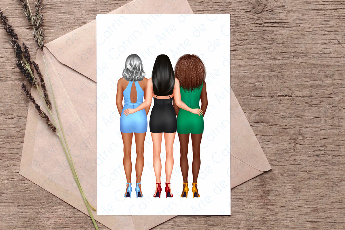 University Graduates Girls Clipart, a Person Illustration by ArtedeCatrin (Photo 8 of 11)