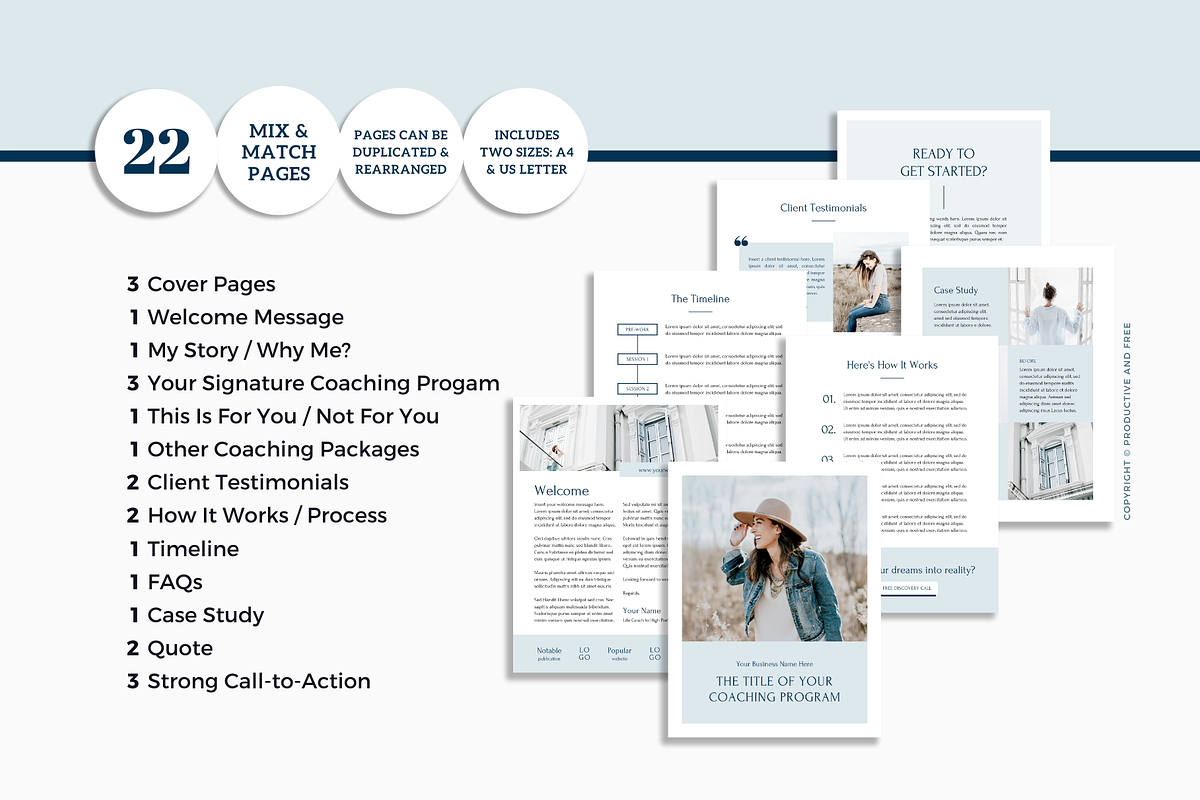 Coaching Client Template Bundle, a Magazine Template by ProductiveandFree (Photo 4 of 23)