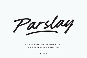 Parslay - Clean Brush Script Font