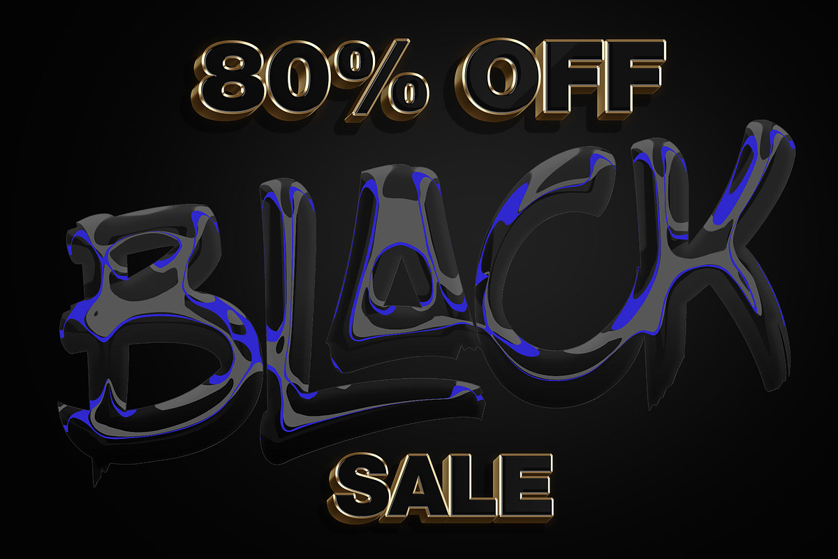 Black Friday Text Effect Bundle, a Layer Style Add-On by Evlogiev Studio (Photo 8 of 9)