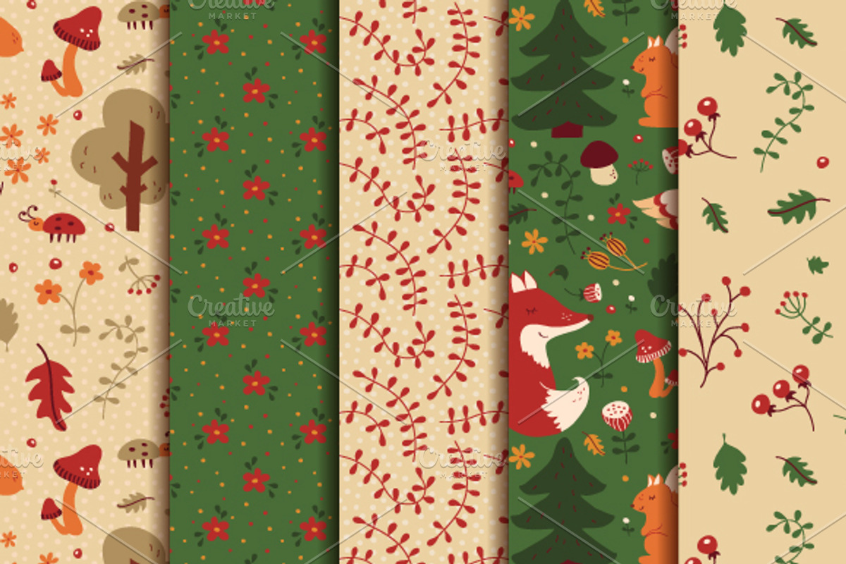 Dreamy forest collection, a Pattern Graphic by JuliaMalinovskaya (Photo 4 of 6)