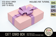 Gift Card Box With Ribbon SVG, a Templates & Theme by Clikchic Designs (Thumbnail 4 of 6)