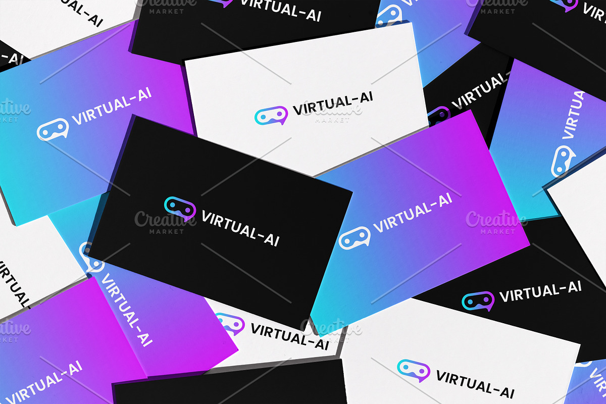 Virtual Ai Technology Logo Design