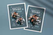 Blue Modern Winter Greeting Card, a Card Template by graphicook (Thumbnail 3 of 4)